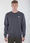 Sweatshirt ALPHA INDUSTRIES "Basic Sweater small Logo", Herren, Gr. M, grau