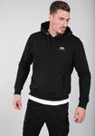 Kapuzensweatshirt ALPHA INDUSTRIES "Hoody Small Logo", Herren, Gr. 3XL, schwarz,