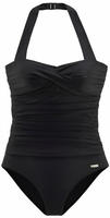 Badeanzug LASCANA, Damen, Gr. 38, Cup D, schwarz, Polyamid, unifarben, Badeanz&uuml;ge