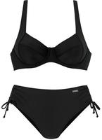 B&uuml;gel-Bikini LASCANA "Annelie", Damen, Gr. 36, Cup G, schwarz, Polyamid, unifarben,