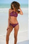 Bikini-Hose LASCANA "Italy", Damen, Gr. 36, N-Gr, rot (bordeaux), Microfaser,