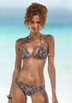 Bikini-Hose LASCANA "Lexa", Damen, Gr. 32, N-Gr, braun (braun, bedruckt), Polyamid,