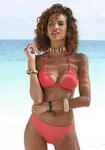 Bikini-Hose LASCANA "Scallop", Damen, Gr. 32, N-Gr, rot, Microfaser, Microfaser,