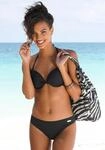 Bikini-Hose LASCANA "Italy", Damen, Gr. 40, N-Gr, schwarz, Microfaser, Microfaser,