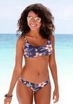 Bikini-Hose LASCANA "Malia", Damen, Gr. 34, N-Gr, grau (anthrazit, bedruckt),