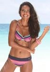 Bikini-Hose LASCANA "Rainbow", Damen, Gr. 34, N-Gr, bunt (bunt, gestreift), Polyamid,