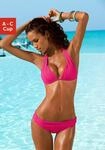 Triangel-Bikini LASCANA, Damen, Gr. 36, Cup A, pink, Polyamid, unifarben, Bikini-Sets