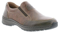 Slipper RIEKER, Herren, Gr. 40, braun (braun, used), Lederimitat, used, Schuhe