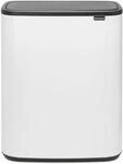 M&uuml;lleimer BRABANTIA "Bo Touch Bin, 2 x 30L", wei&szlig;, B:54,5cm H:65,6cm T:31,2cm