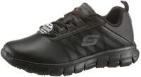 Berufsschuh SKECHERS "Sure Track Erath Schn&uuml;rschuh" Gr. 35, schwarz, 35, Leder,