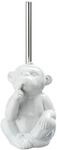 WC-Garnitur WENKO "Monkey", wei&szlig;, B:14cm H:20cm L:14,5cm, Keramik,