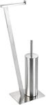 WC-Garnitur WENKO "Lirio", silber (satiniert), B:15cm H:68,5cm L:30cm, Metall,