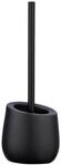 WC-Garnitur WENKO "Badi", schwarz, H:38cm L:13,5cm &Oslash;:13,5cm, Keramik,