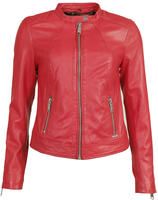 Bikerjacke MAZE "Lederjacke 183Grenada", Damen, Gr. XL, rot, Obermaterial: 100%