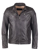 Bikerjacke JCC "Lederjacke 51167", Herren, Gr. 54, braun, Obermaterial: 100%