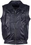 Lederweste JCC "Lederweste BigVest2", Herren, Gr. 52, schwarz, Obermaterial:...