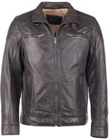 Lederjacke JCC "Lederjacke 51195", Herren, Gr. 54, braun, Obermaterial: 100%