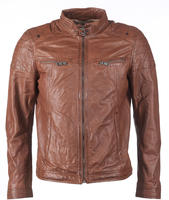 Lederjacke JCC "Lederjacke 51280", Herren, Gr. 48, braun (caramel),...