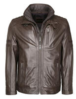 Bikerjacke JCC "Lederjacke 63535", Herren, Gr. 50, braun, Obermaterial: 100%