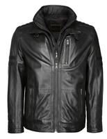 Bikerjacke JCC "Lederjacke 63535", Herren, Gr. 50, schwarz, Obermaterial: 100%