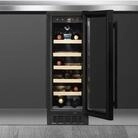 AMICA Weink&uuml;hlschrank "WK 341 115 S", Energieeffizienz: G, schwarz, B:29,5cm H:82cm