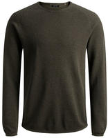 Rundhalspullover JACK & JONES "JJEHILL KNIT CREW NECK NOOS", Herren, Gr. S, gr&uuml;n