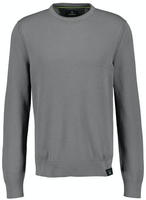 Strickpullover LERROS "Basic Strickpullover", Herren, Gr. XXL, grau (ash grau