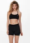 Sport-Bustier ONLY PLAY "ONPLEA SEAM SPORTS BRA", Damen, Gr. M, N-Gr, schwarz,