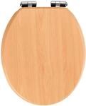 WC-Sitz WENKO "Buche Natur", beige, B:35,5cm L:42cm, WC-Sitze, WC-Sitz