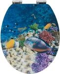 WC-Sitz WENKO "Fish", bunt, B:38cm L:44cm, WC-Sitze, WC-Sitz