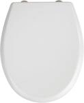 WC-Sitz WENKO "Gubbio", wei&szlig;, B:37cm L:44cm, Edelstahl, Kunststoff, WC-Sitze,