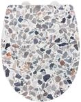 WC-Sitz WENKO "Terrazzo High Gloss", bunt, B:36,5cm L:45cm, Edelstahl, Thermoplast,