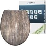 WC-Sitz SCH&Uuml;TTE "Old Wood", braun (holzfarben), B:375cm L:450cm, Duroplast,