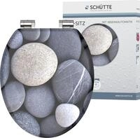 WC-Sitz SCH&Uuml;TTE "GREY STONES", bunt, B:375cm L:435cm, MDF - Mitteldichte