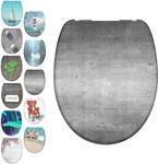 WC-Sitz SCH&Uuml;TTE "Motiv", grau (stein), B:37,3cm H:4,5cm L:44,8cm, Duroplast,