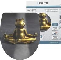 WC-Sitz SCH&Uuml;TTE "Relaxing Frog", grau (grau, goldfarben), B:374cm L:450cm,