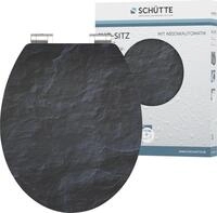 WC-Sitz SCH&Uuml;TTE "BLACK STONE", schwarz, B:370cm L:430cm, MDF - Mitteldichte
