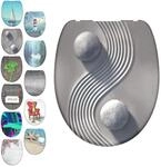 WC-Sitz SCH&Uuml;TTE "Motiv", grau (yin, yang), B:37,3cm H:4,5cm L:44,8cm, Duroplast,