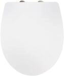 WC-Sitz ADOB "Wei&szlig;", wei&szlig;, B:38,5cm H:4,2cm L:45cm, Duroplast, Edelstahl, WC-Sitze,