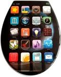 WC-Sitz ADOB "App", bunt (schwarz, bunt), B:37cm H:5cm L:44cm, Duroplast,...