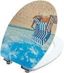 WC-Sitz CORNAT "Ansprechendes Design - Hochwertiger Holzkern", bunt, B:38,4cm