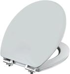 WC-Sitz CORNAT "Look manhattangrau - Hochwertiger Holzkern - Absenkautomatik", grau