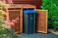 M&uuml;lltonnenbox DOBAR, braun (braun, dunkelbraun), B:137cm H:132cm T:83cm,
