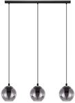 EGLO Pendelleuchte "ARISCANI", schwarz (schwarz, transparent), 3, H: 110cm, 1 Stk.,