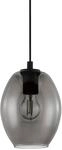EGLO H&auml;ngeleuchte "CADAQUES Pendellampe, E27, IP20, Stahl und Glas, Esstischlampe,