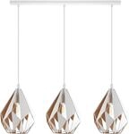 EGLO Pendelleuchte "CARLTON 1", gold (wei&szlig;, goldfarben), 3, Leuchten, H&auml;ngeleuchte,