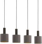 EGLO H&auml;ngeleuchte "CONCESSA 1 Pendellampe, Stahl, Textil, E27, IP20, Esstischlampe,