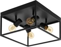 EGLO Deckenleuchte "SILENTINA", schwarz, 4, H: 21cm, 1 Stk., Leuchten,