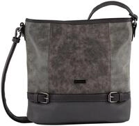 Hobo TOM TAILOR "Juna", Damen, Gr. B/H/T: 33cm x 28cm x 12,5cm, grau, Polyurethan,