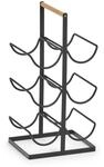 Weinregal ZELLER PRESENT, schwarz, B:23,5cm H:46cm T:20cm, Metall, Regale,...